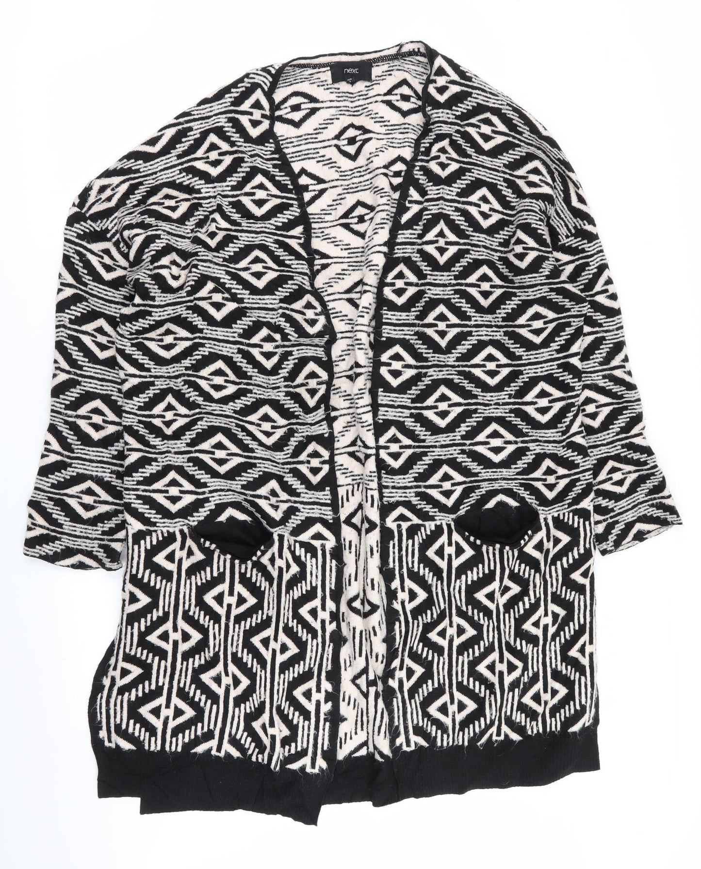 nect Womens Multicoloured Geometric  Cardigan Jumper Size L