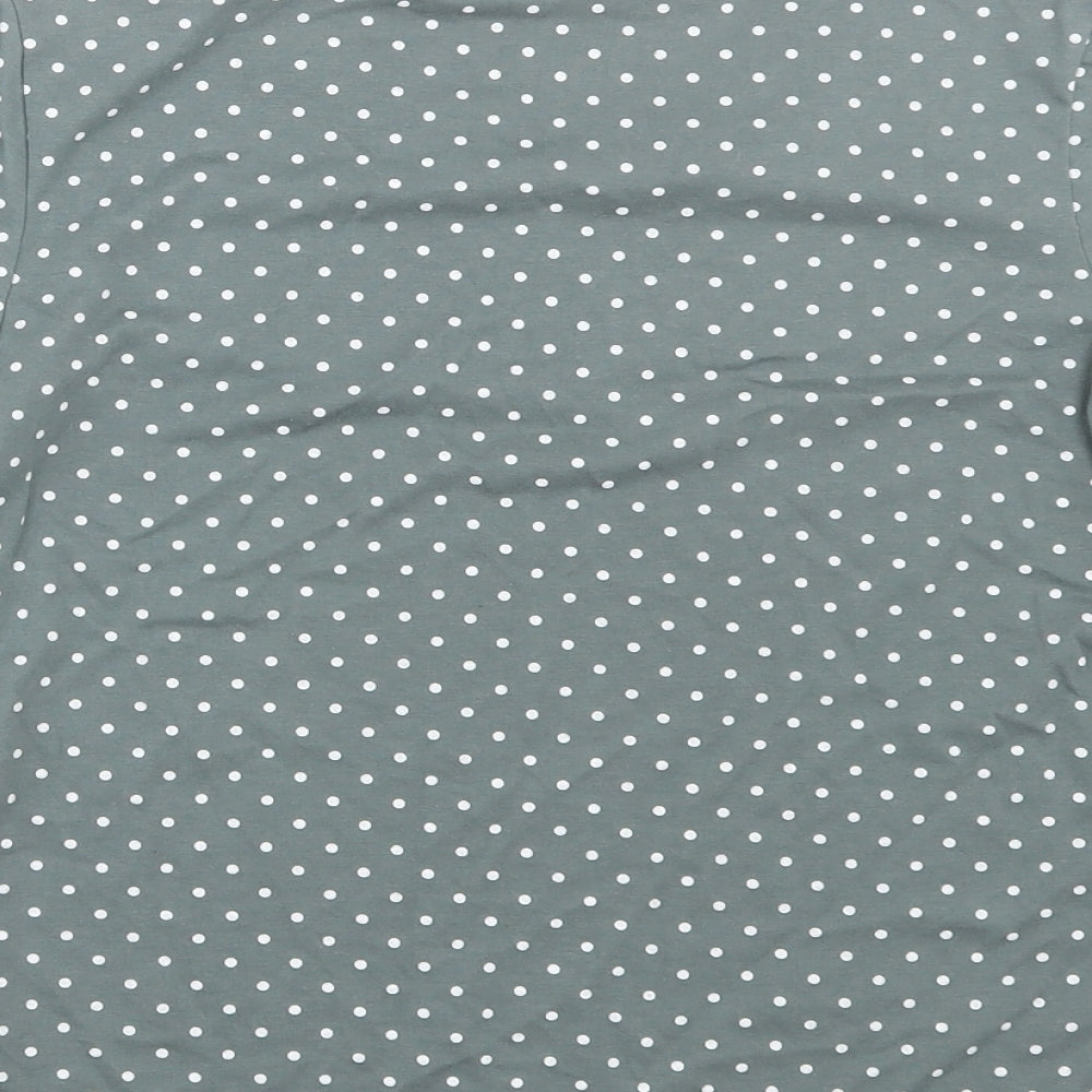 Preworn Womens Grey Polka Dot  Basic T-Shirt Size 10