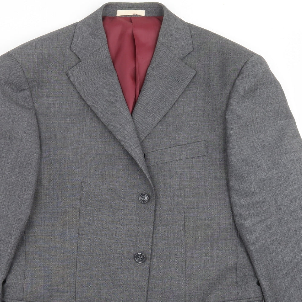 GREENWOODS Mens Grey   Jacket Suit Jacket Size 38