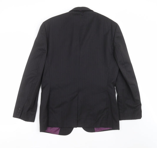 NEXT Mens Black Striped  Jacket Suit Jacket Size 42  - Tailored fit