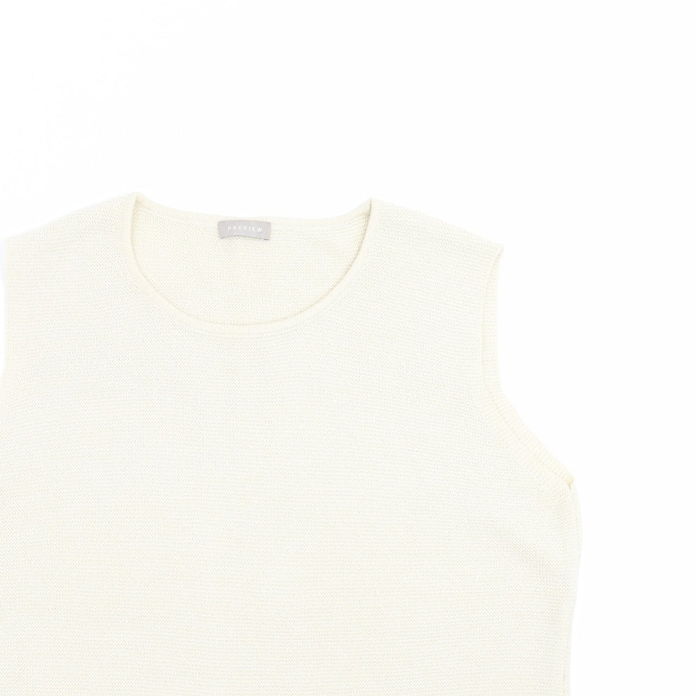 Preview Womens Beige  Knit Pullover Jumper Size M