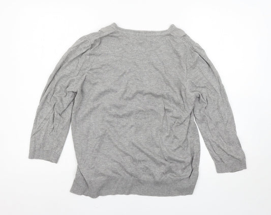 Marks and Spencer Womens Grey   Cardigan Jumper Size 18