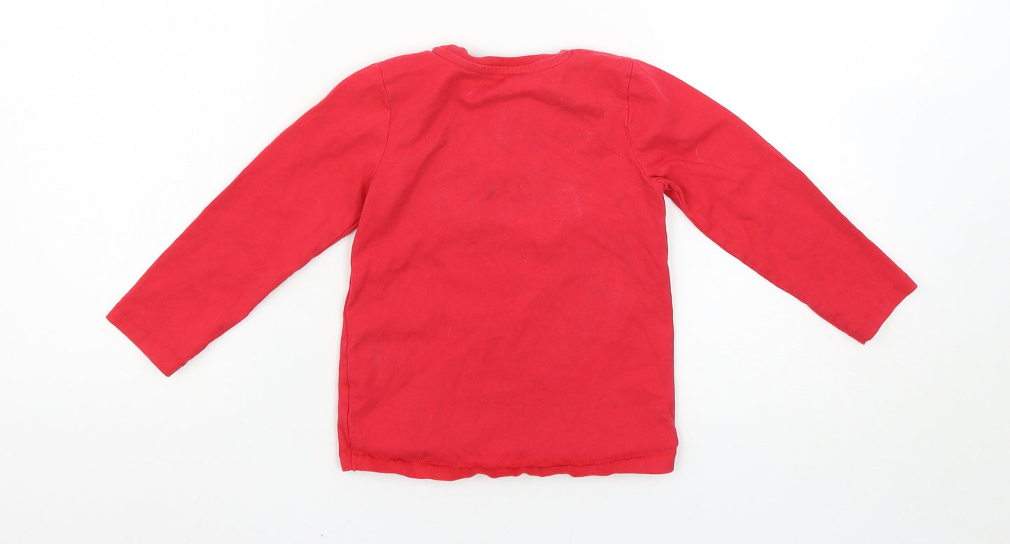 Nutmeg Girls Red   Basic T-Shirt Size 3-4 Years