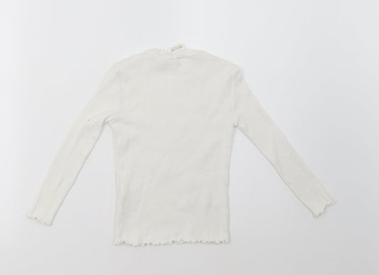 Zara Girls White   Pullover Sweatshirt Size 6 Years