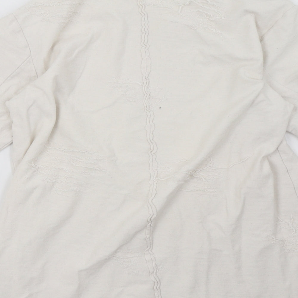 project paris Womens White  Rayon Pullover Sweatshirt Size L