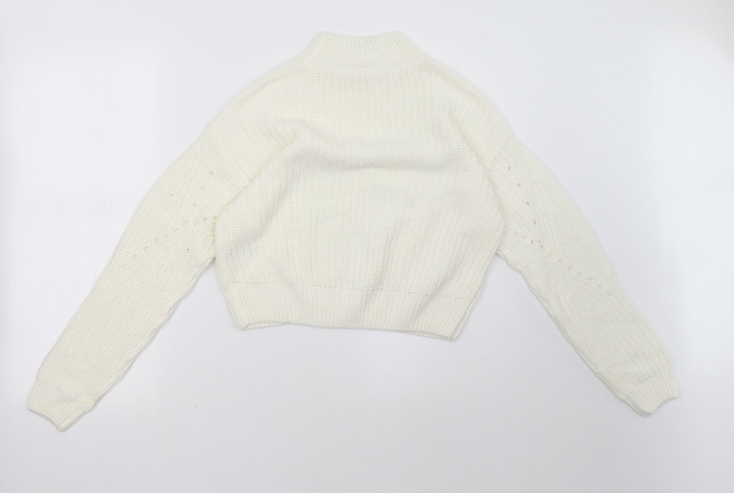 Matalan Womens White   Pullover Sweatshirt Size 10