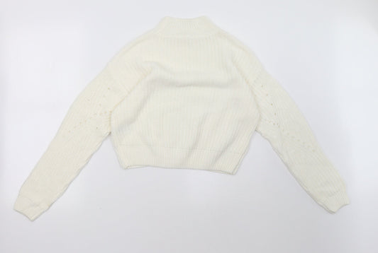 Matalan Womens White   Pullover Sweatshirt Size 10