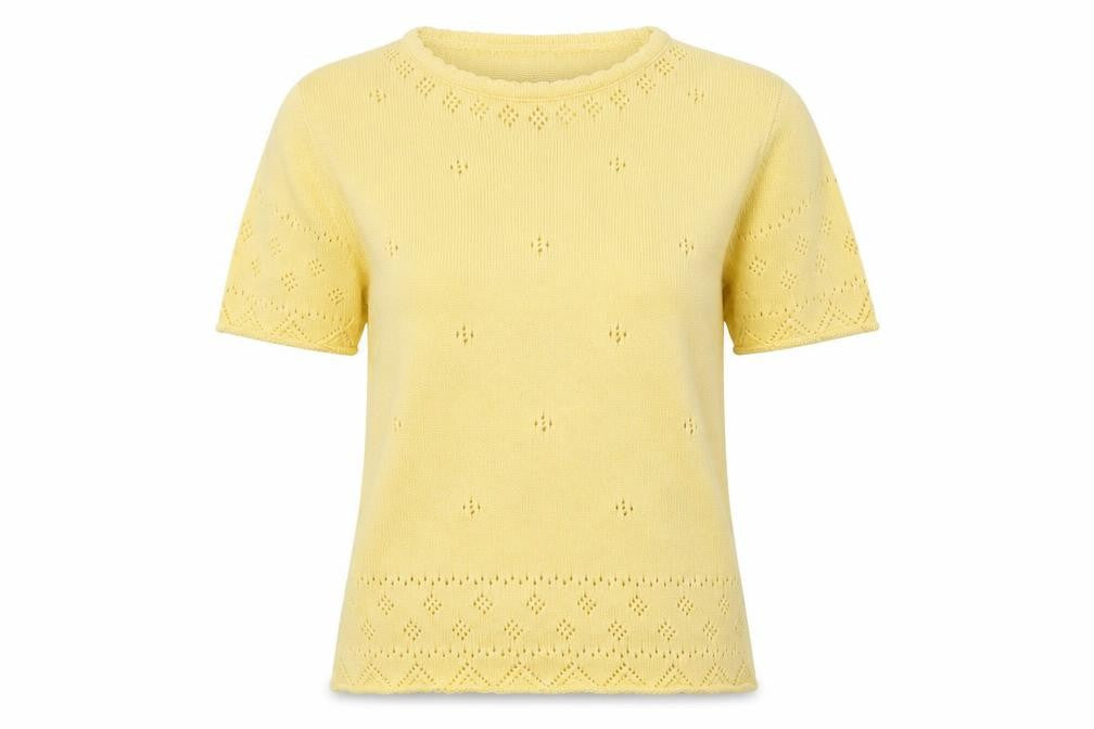 amy moore Womens Yellow   Basic T-Shirt Size S