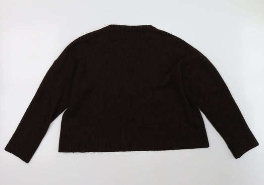 M&Co Womens Brown   Pullover Sweatshirt Size L