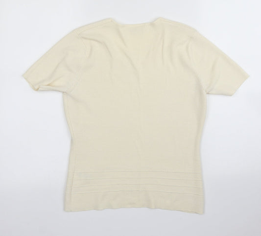 Principles Womens Ivory   Basic T-Shirt Size 14