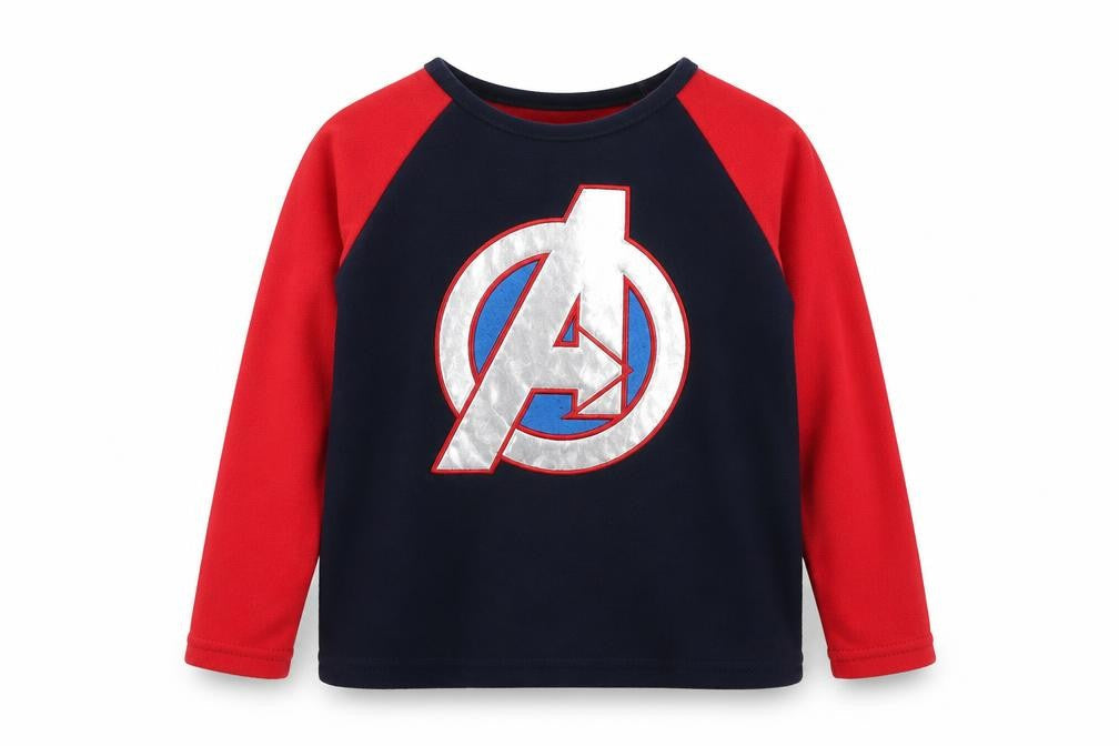 Primark Boys Blue Solid Fleece  Pyjama Top Size 10 Years  - Marvel