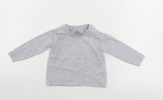 Lupilu  Boys Grey   Basic T-Shirt Size 9-12 Months