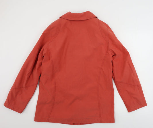 EWM Womens Orange   Jacket Coat Size 10