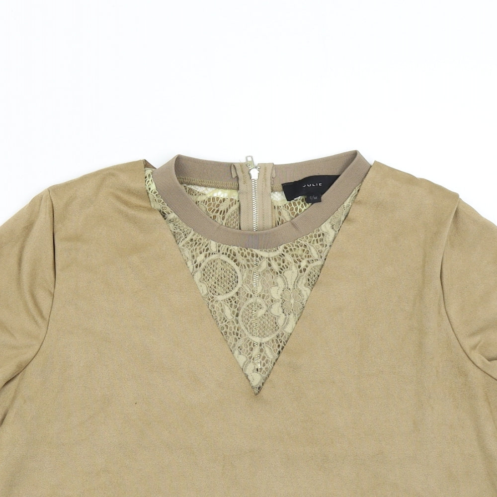 Julie Womens Brown   Basic T-Shirt Size M