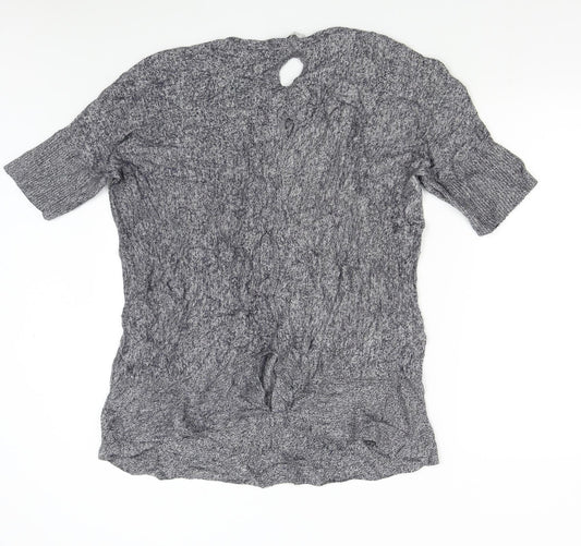 Great Plaind Womens Grey  Knit Pullover Jumper Size L