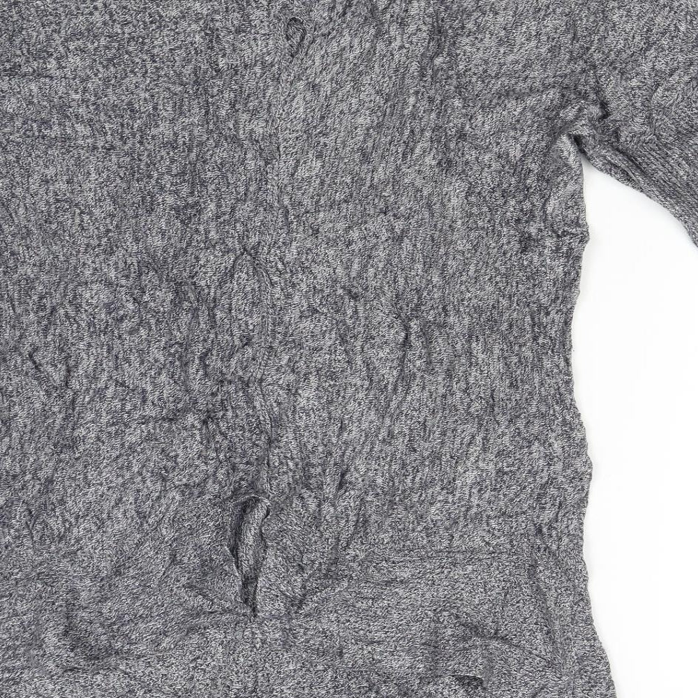 Great Plaind Womens Grey  Knit Pullover Jumper Size L