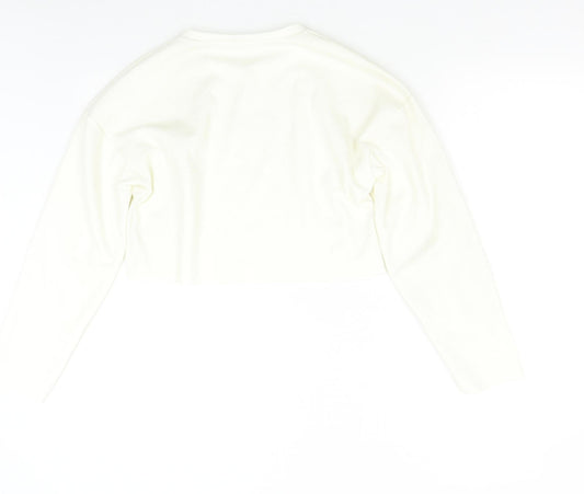 Zara Womens Ivory   Pullover Sweatshirt Size S