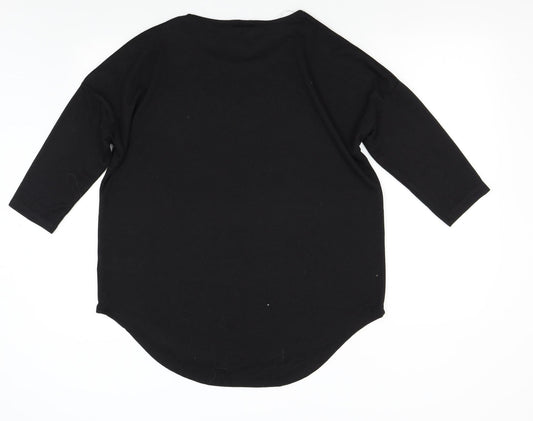 Beloved Womens Black  Knit Pullover Jumper Size XL