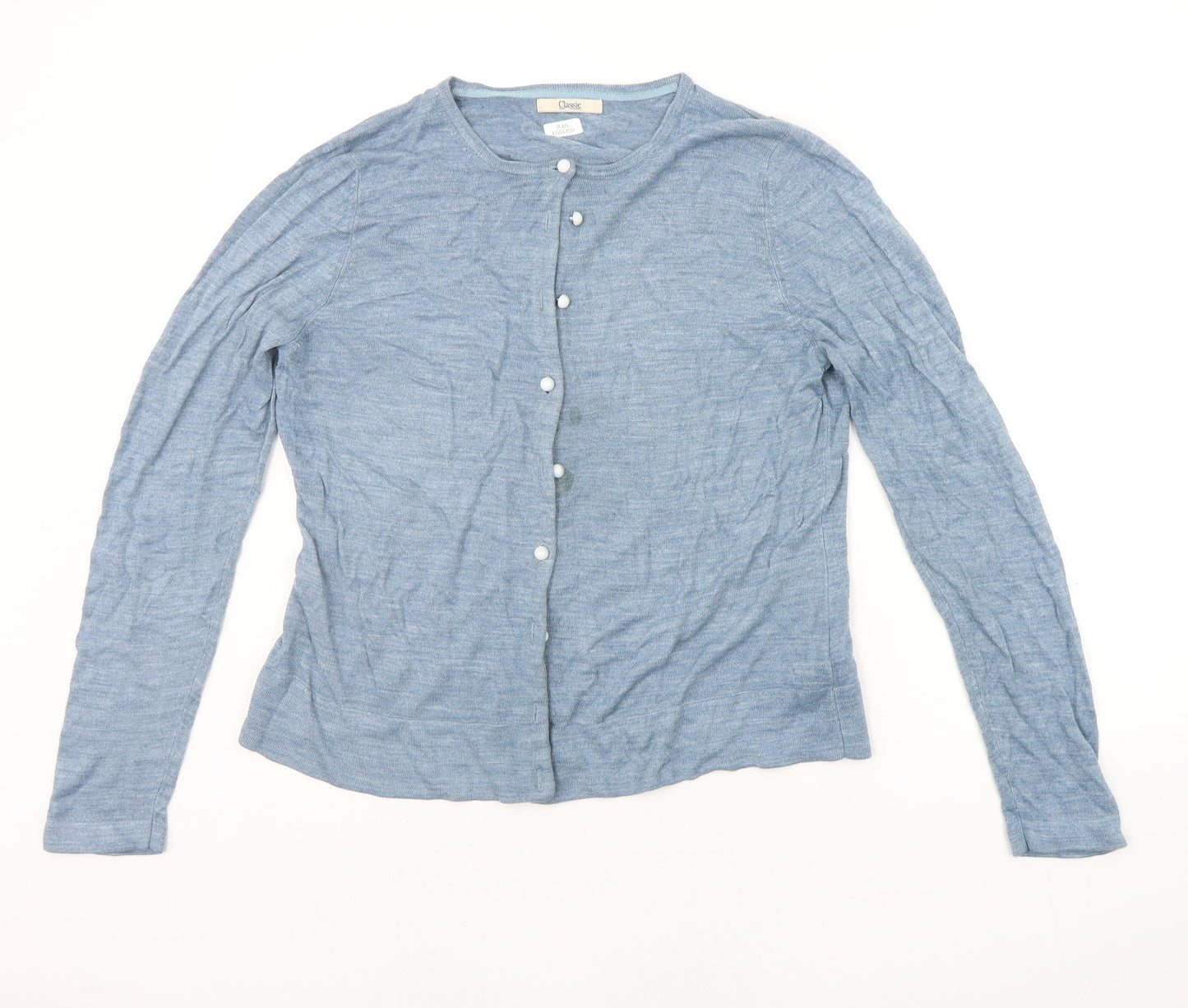 Marks and Spencer Womens Blue   Cardigan Jumper Size 14