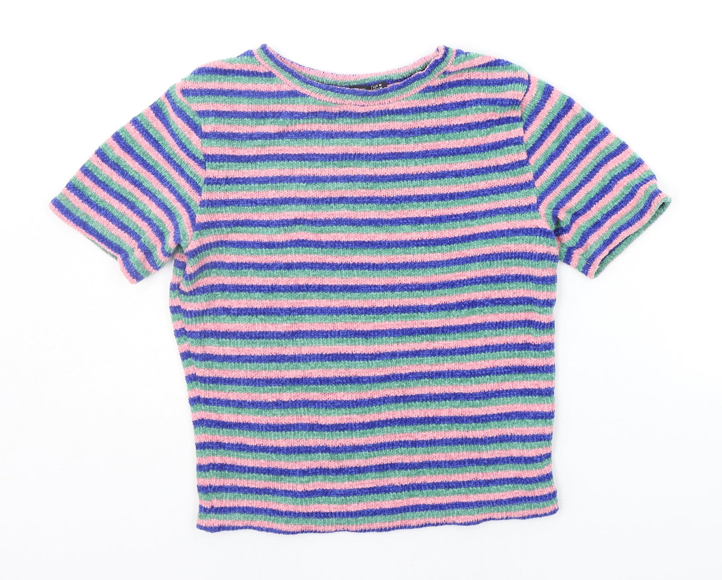 Berksha Girls Blue Striped  Pullover Jumper Size M