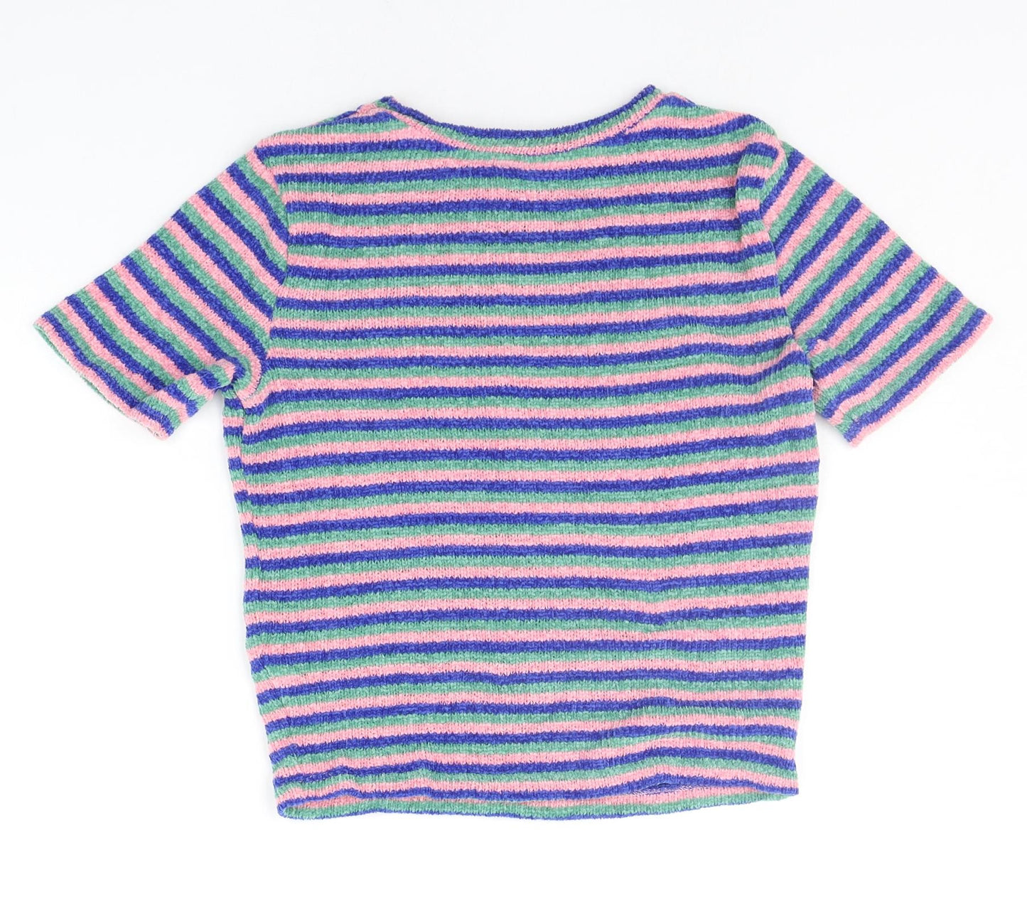 Berksha Girls Blue Striped  Pullover Jumper Size M