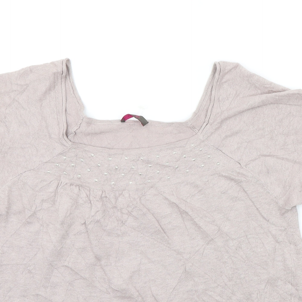 WRAP Womens Beige   Pullover Jumper Size 14