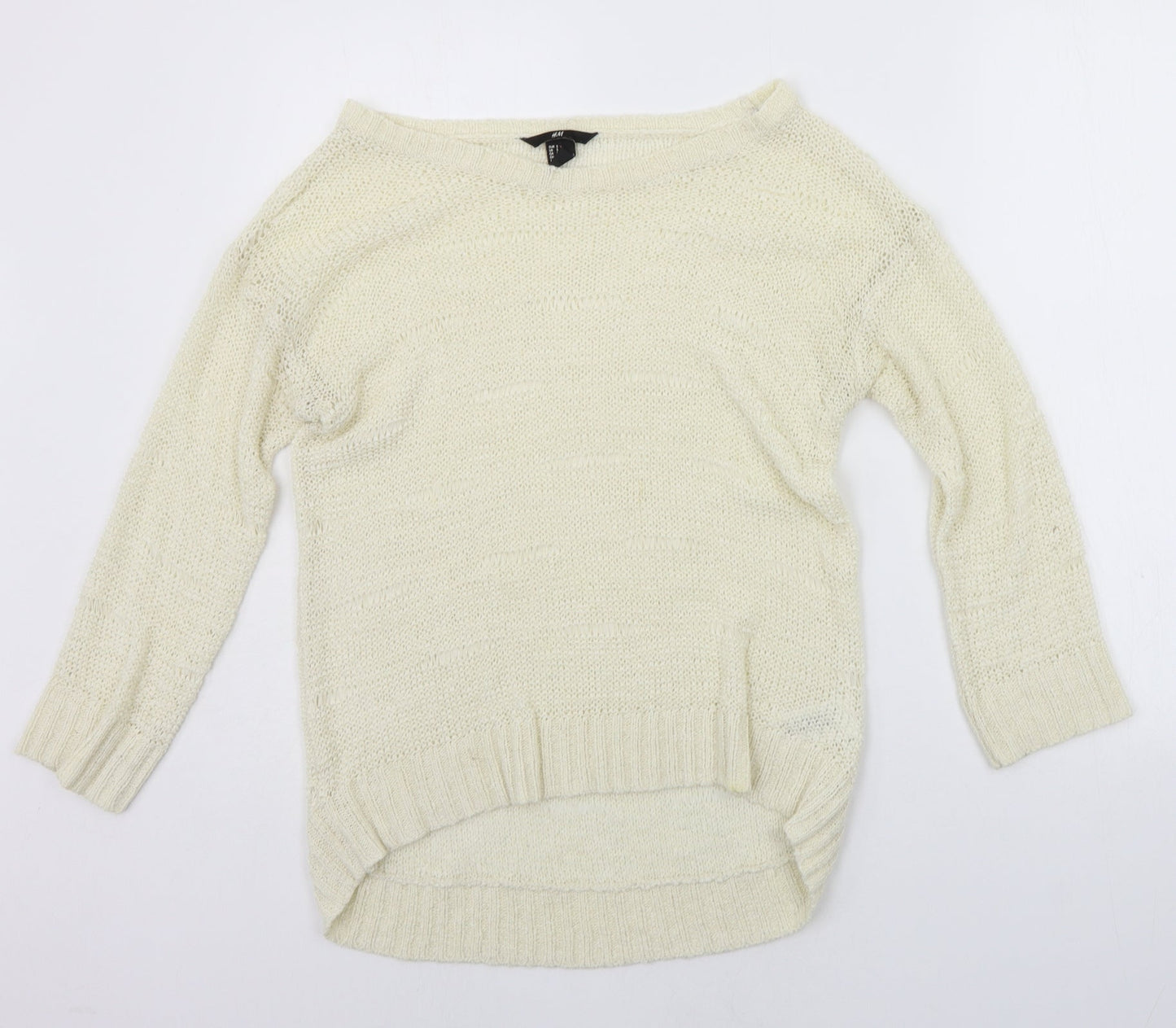 H&M Womens Yellow   Pullover Jumper Size S