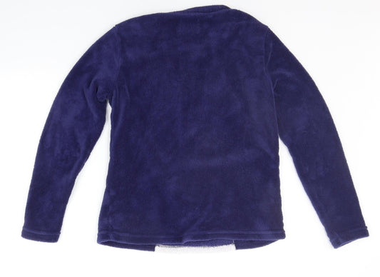 Matalan Girls Blue Solid  Top Pyjama Top Size S  - Christmas