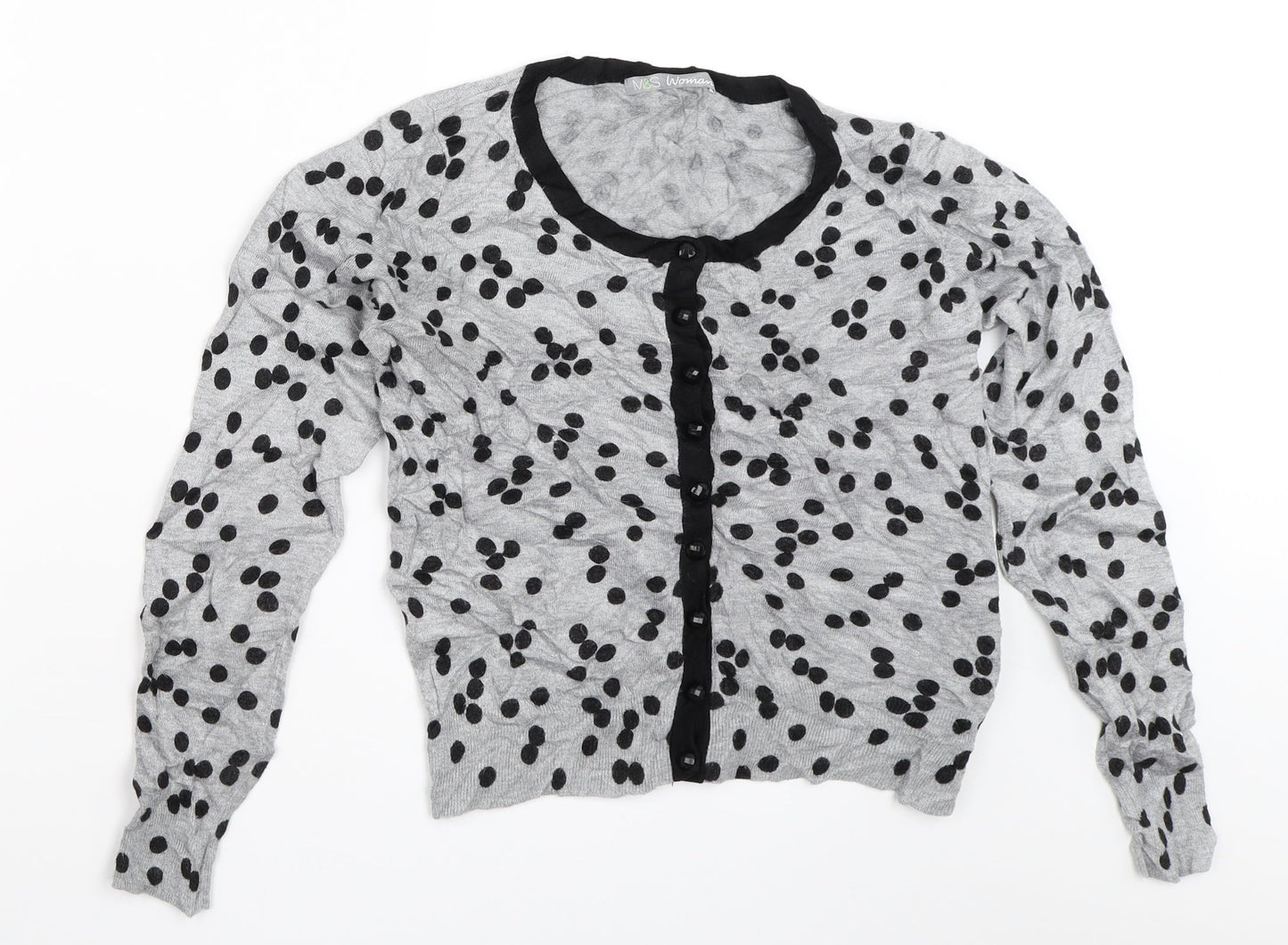 Marks and Spencer Womens Grey   Cardigan Jumper Size 8