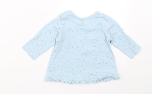 George Girls Blue   Basic T-Shirt Size 0-3 Months