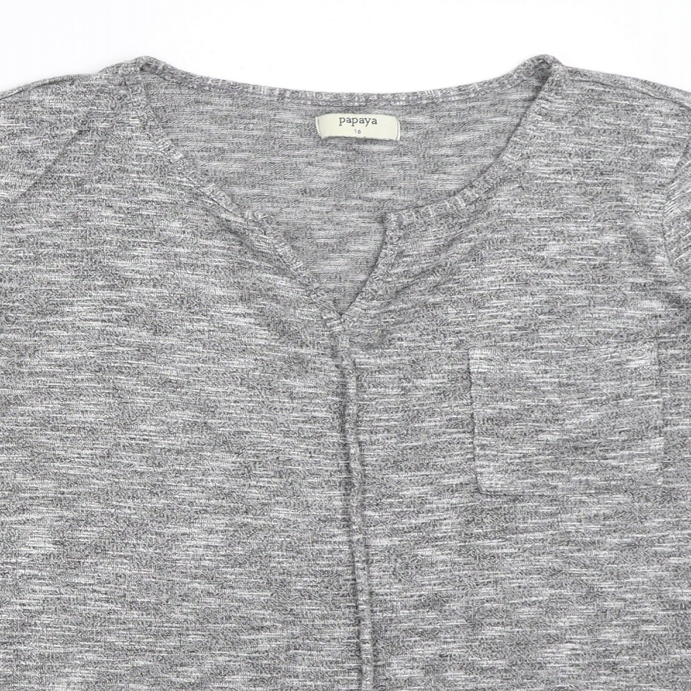 Papaya Womens Grey   Pullover Jumper Size 16
