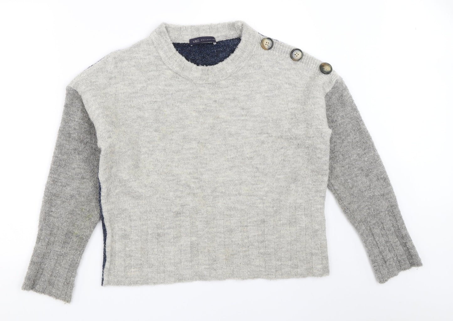 Marks and Spencer Womens Grey   Pullover Jumper Size M
