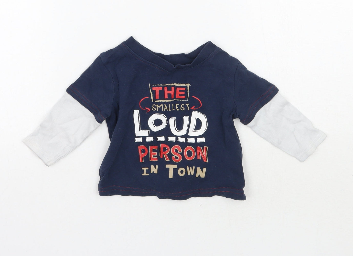 George Boys Blue   Basic T-Shirt Size 3-6 Months