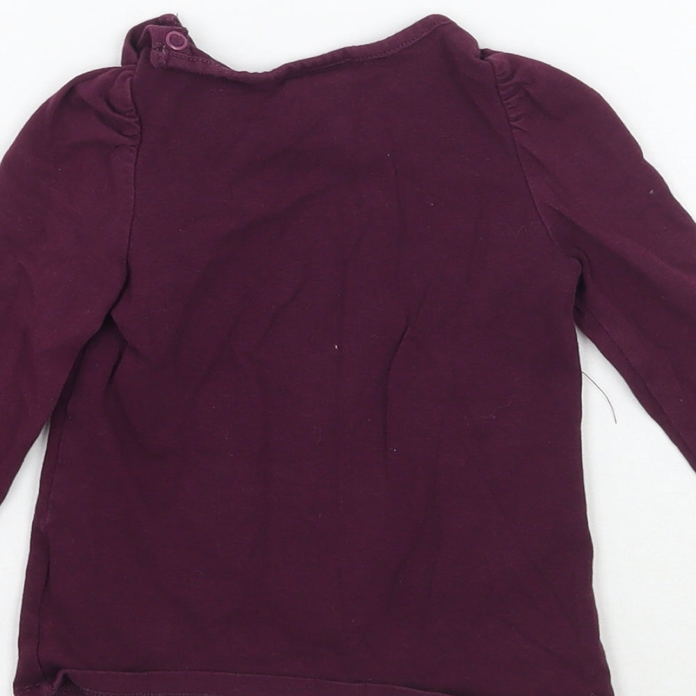 H&M Girls Purple   Basic T-Shirt Size 12-18 Months
