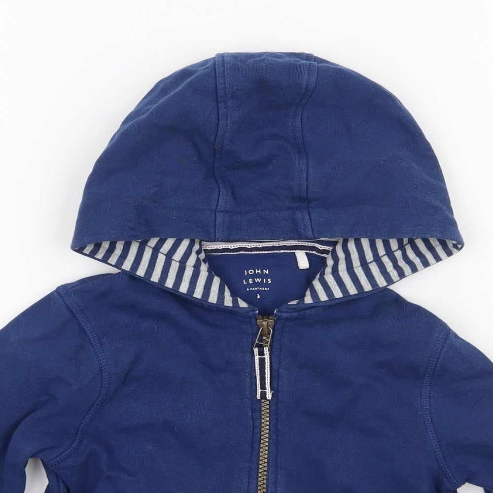John Lewis Boys Blue   Jacket Coat Size 3 Years