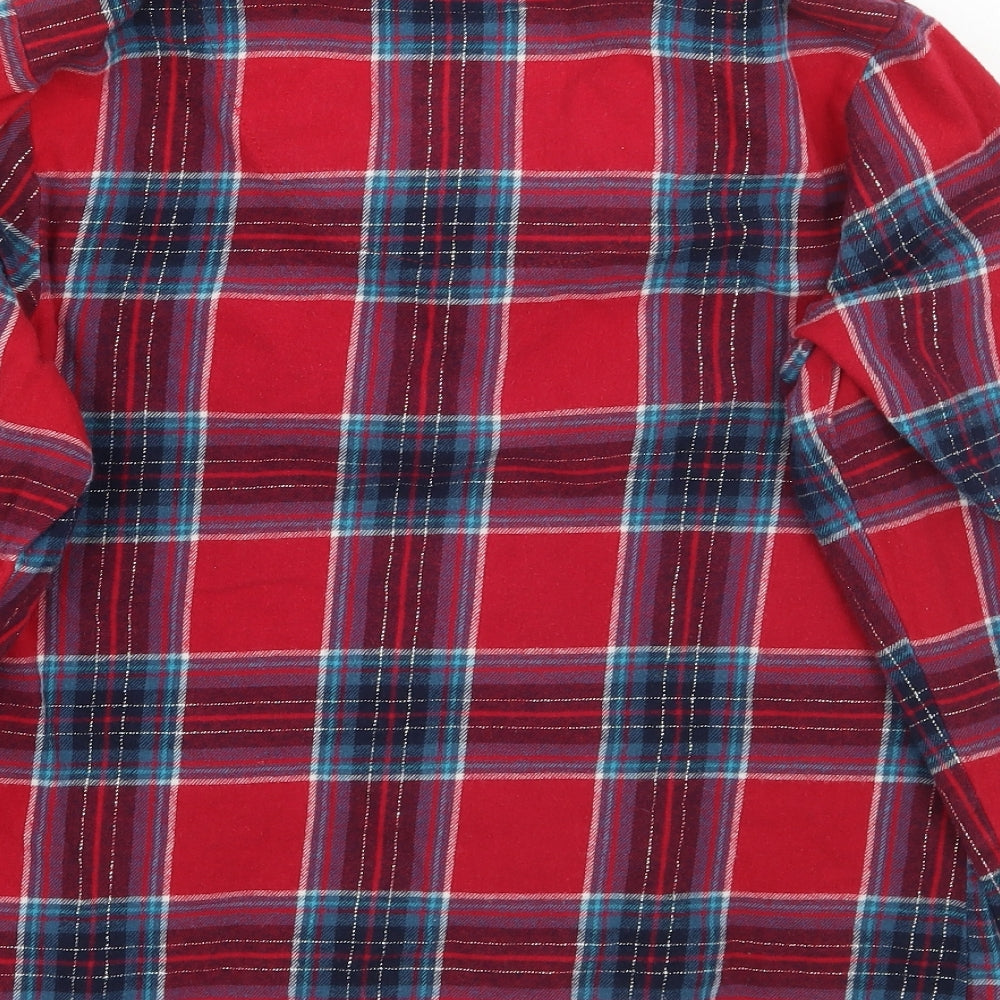 Debenhams Womens Red Check  Top Pyjama Top Size 10