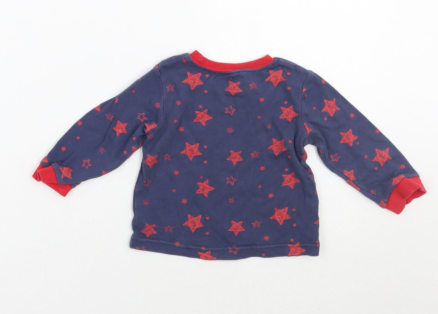 George Boys Blue Geometric  Basic T-Shirt Size 9-12 Months