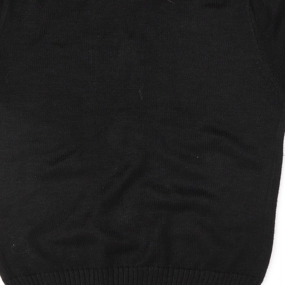 C&A Womens Black Floral  Pullover Jumper Size 12