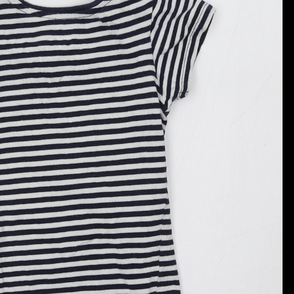 Primark Baby Blue Striped  Basic T-Shirt Size 18-24 Months  - Heart