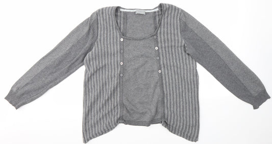 M&S Womens Grey   Pullover Jumper Size 14