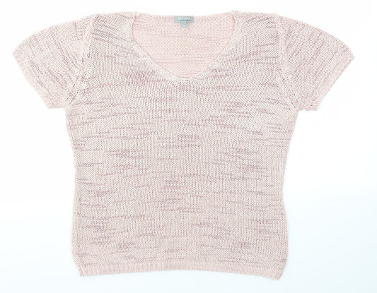M&S Womens Pink   Pullover Jumper Size M