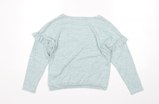 H&M Girls Green   Pullover Jumper Size 9-10 Years