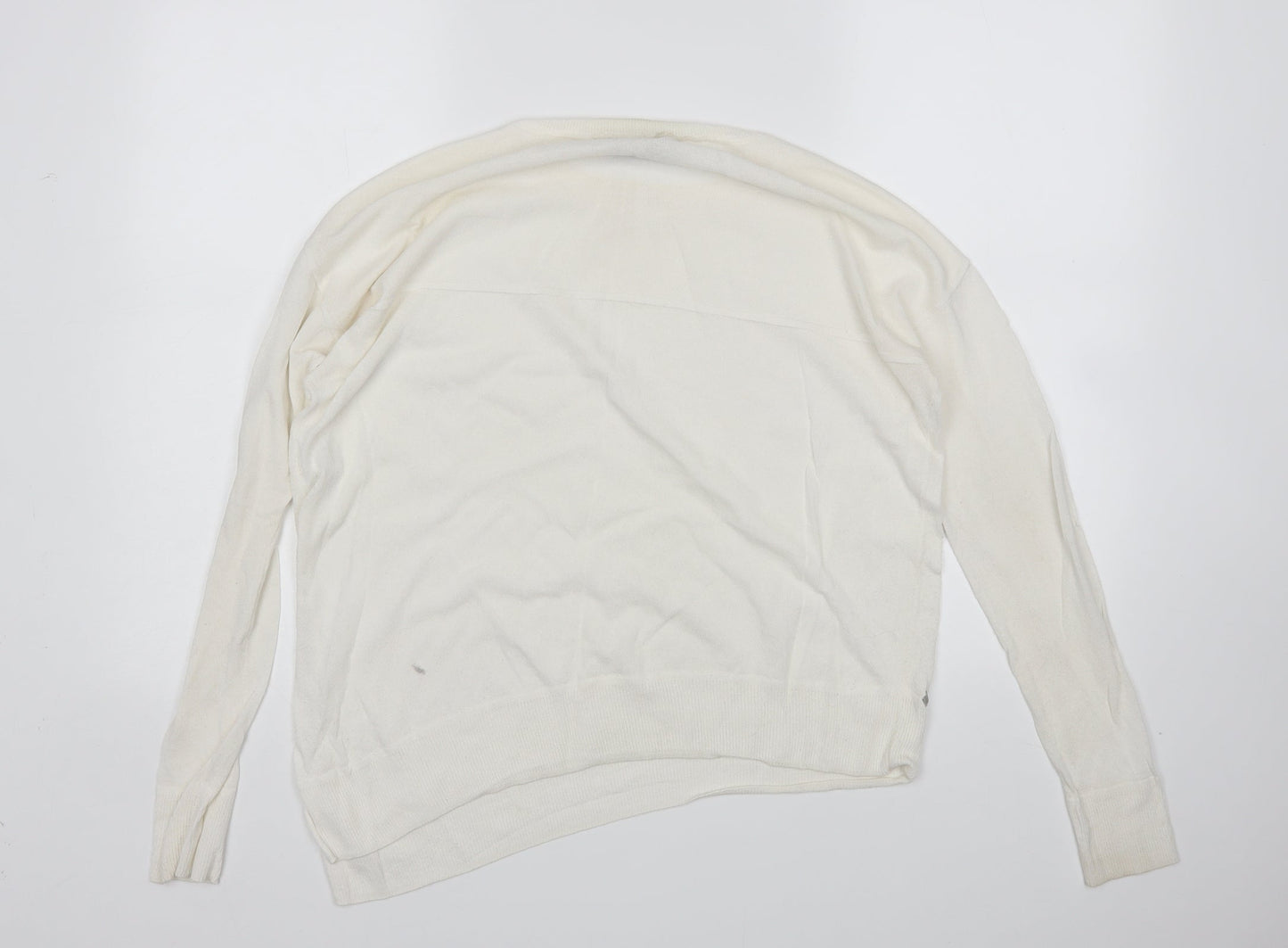 Laura Scott Womens White   Pullover Jumper Size 6