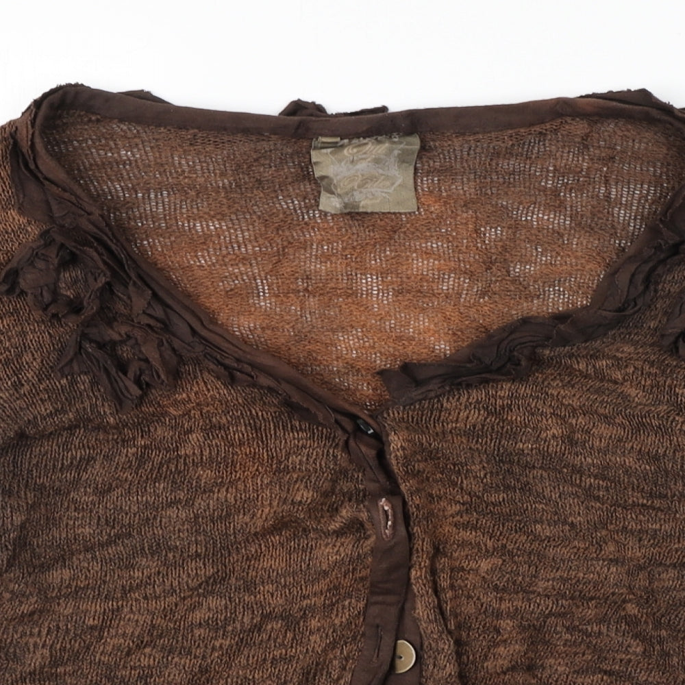 Preworn Womens Brown   Cardigan Jumper Size 2