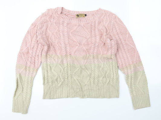 KATSUMI Womens Multicoloured Argyle/Diamond  Pullover Jumper Size L