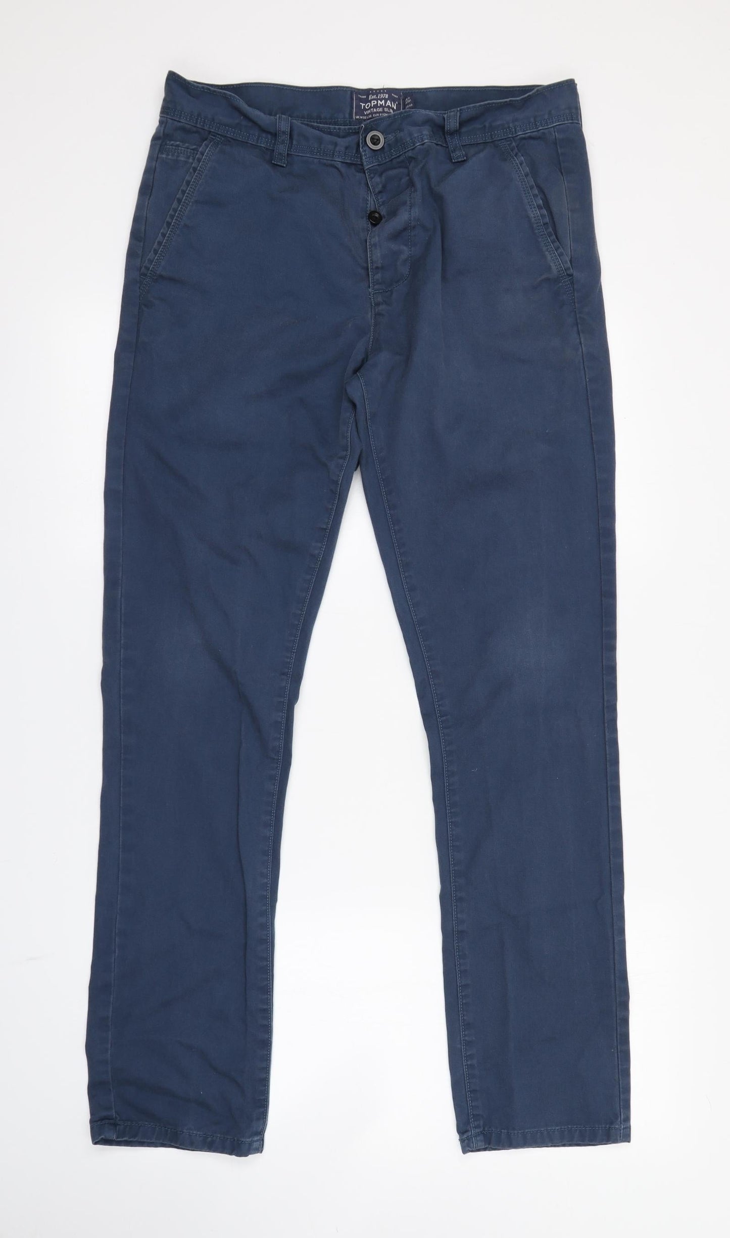 Topman Womens Blue   Chino Trousers Size 32 in L32 in