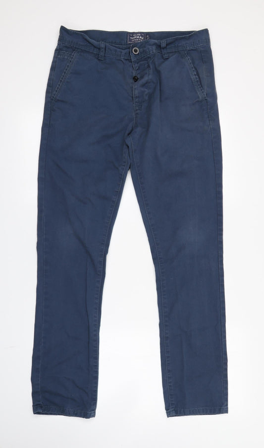 Topman Womens Blue   Chino Trousers Size 32 in L32 in