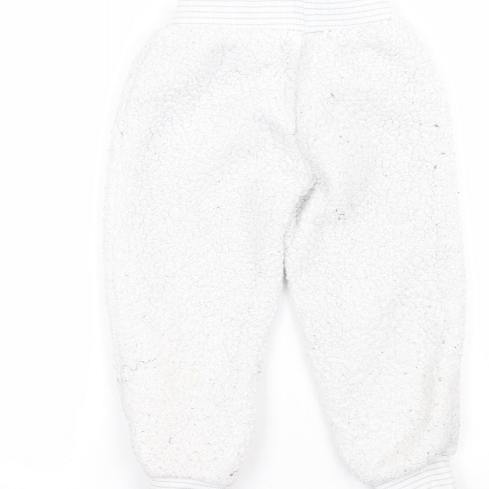 F&F Girls White   Sweatpants Trousers Size 4-5 Years