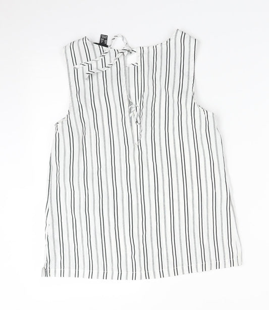 New Look Womens Multicoloured Striped  Basic Tank Size 8