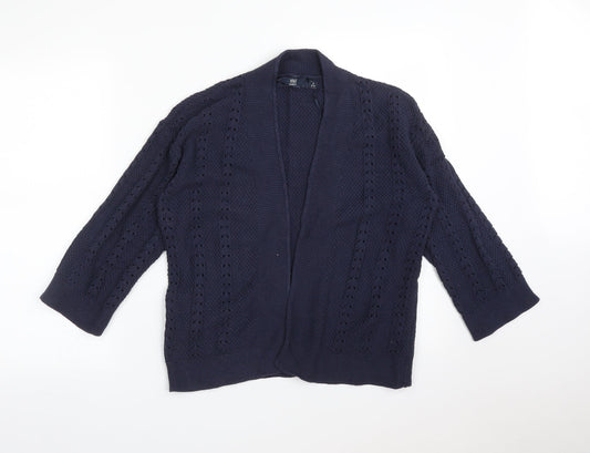 ISLE Womens Blue Striped  Cardigan Jumper Size S